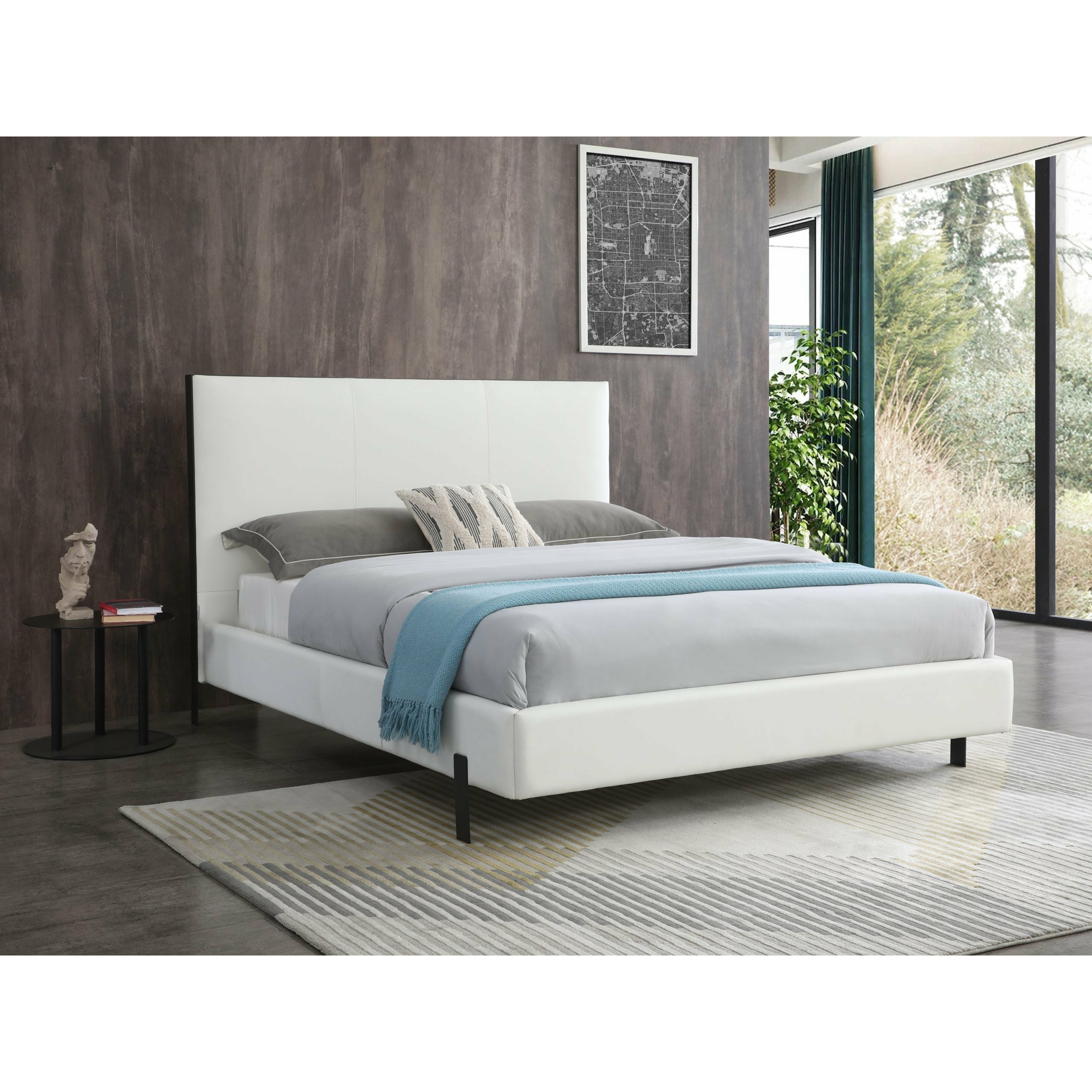 images Whiteline Modern Living - Hollywood Queen Bed BQ1690P-WHT - Image 1