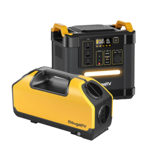 BougeRV 1456Wh LiFePO4 Portable Power Station & Portable Air Conditioner ISE164-E0501