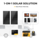BougeRV 800W(200W*4PCS) Bifacial 12V 9BB Mono Solar Panel ISE206-4