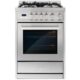 Cosmo 24'' 2.73 cu. ft. Single Oven Gas Range with 4 Burner Cooktop and Heavy Duty Cast Iron Grates in Stainless Steel COS-244AGC - Image 5