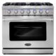 Cosmo 36'' 6.0 cu. ft. Commercial Gas Range with Convection Oven in Stainless Steel with Storage Drawer COS-EPGR366