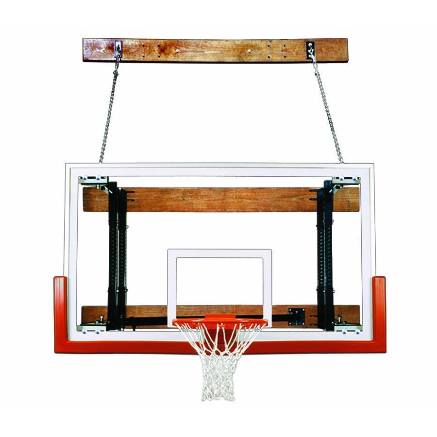 images First Team FoldaMount46 Victory Side Folding Wall Mounted Basketball System - Image 1