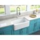 LaToscana 30" Reversible Fireclay Farmhouse Sink in White LFS3018W