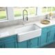 LaToscana 33" Reversible Fireclay Farmhouse Sink in White LFS3318W