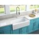 LaToscana 33" Reversible Fireclay Farmhouse Sink in White LFS3318W - Image 7