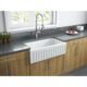 LaToscana 33" Reversible Fireclay Farmhouse Sink in White LFS3318W - Image 8