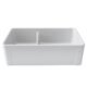 LaToscana 33" Double-Bowl Reversible Fireclay Farmhouse Sink in White LTD3319W - Image 4