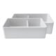 LaToscana 36'' Double-Bowl Reversible Fireclay Sink in White LDL3619W - Image 6