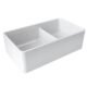 LaToscana 36'' Double-Bowl Reversible Fireclay Sink in White LDL3619W - Image 8