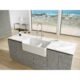 LaToscana 33" Double-Bowl Reversible Fireclay Farmhouse Sink in White LTD3319W - Image 10