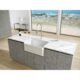 LaToscana 27" Reversible Fireclay Farmhouse Sink in White LTW2718W
