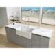 LaToscana 30" Reversible Fireclay Farmhouse Sink in White LTW3019W