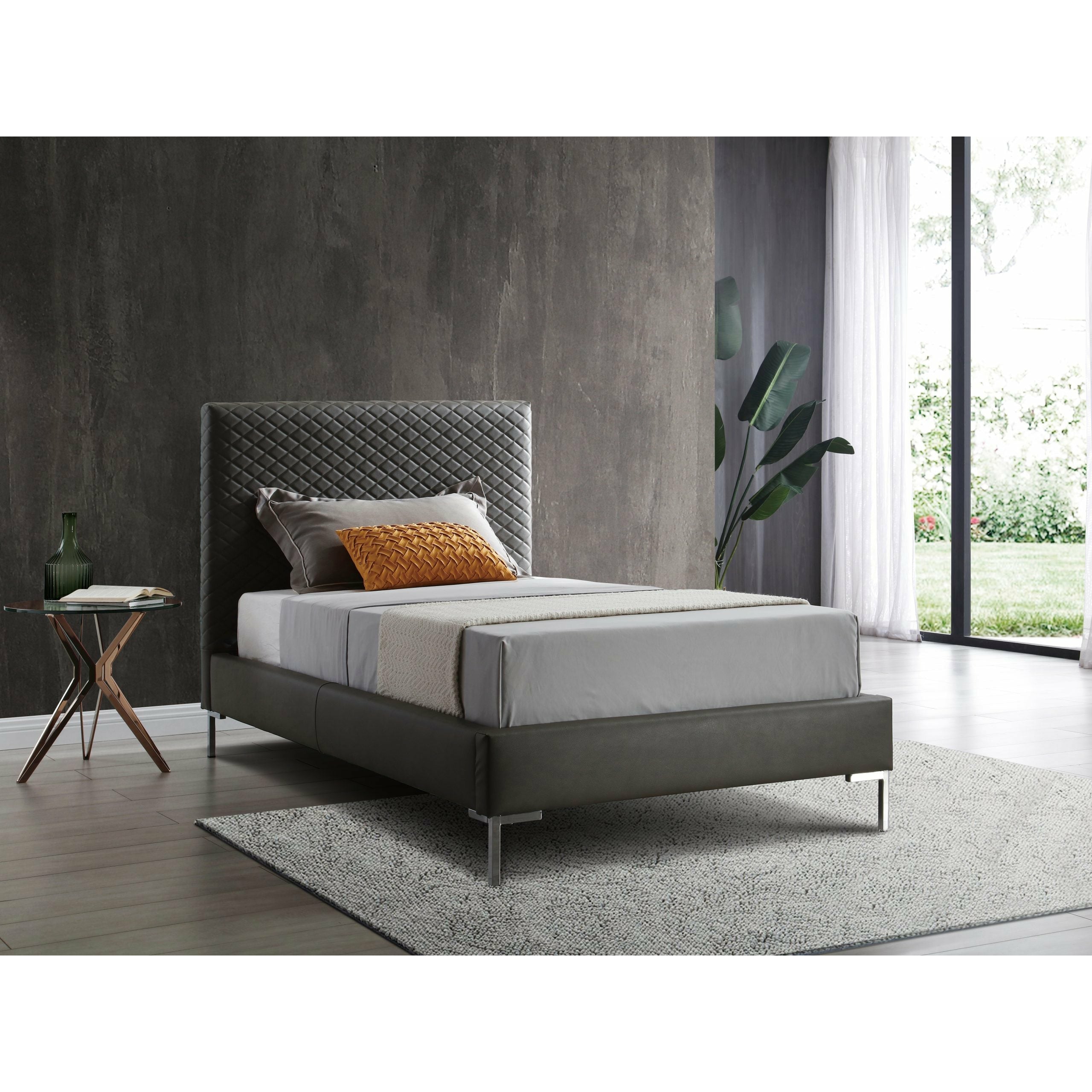 images Whiteline Modern Living - Liz Twin Bed BT1689P-DGRY - Image 1