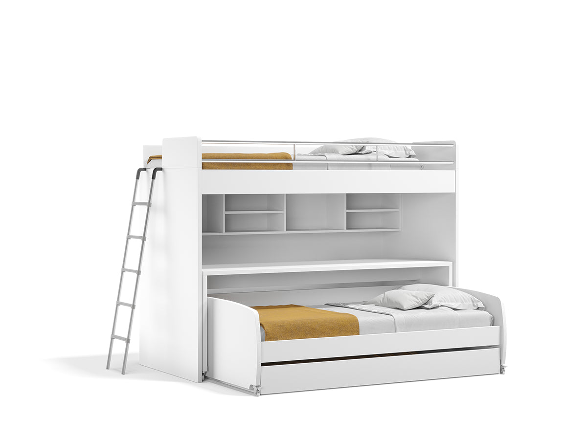 images NEW Bel Mondo Twin-Over-Twin/Twin XL Bunk Bed Set – 4-in-1 Convertible Space-Saver - Image 1