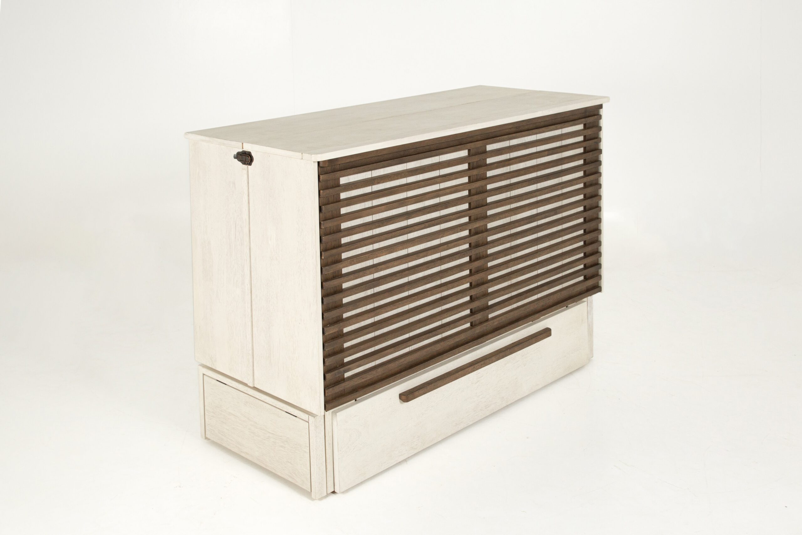 images Night and Day Furniture Murphy Louvre Cabinet Bed, Queen, Provence & Normandy Finish - Image 1