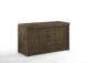 Night and Day Furniture Murphy Rustic Cube 3 Cabinet Bed, Queen, Rustic Brown Finish