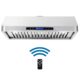 Cosmo 36" Ducted Under Cabinet Range Hood in Stainless Steel with Touch Display, LED Lighting and Permanent Filters COS-QS90