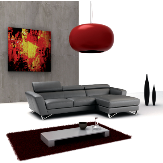 images J&M Furniture Sparta Mini Right Hand Facing Chaise in Grey 1769112-RHFC-GR - Image 1