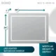 Aquadom SOHO 48" X 36" LED Lighted Bathroom Mirror - Image 6