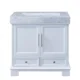 Silkroad Exclusive 36'' Carrara White Marble Top Single Sink Bathroom Vanity - C05036WC_T0136WRC