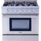 Thor Kitchen 36" Professional Liquid Propane Gas Range in Stainless Steel HRG3618U