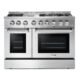 Thor Kitchen 48"Professional Dual Fuel Gas Range in Stainless Steel HRD4803U