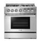 Thor Kitchen 36" Professional Dual Fuel Range in Stainless Steel HRD3606U