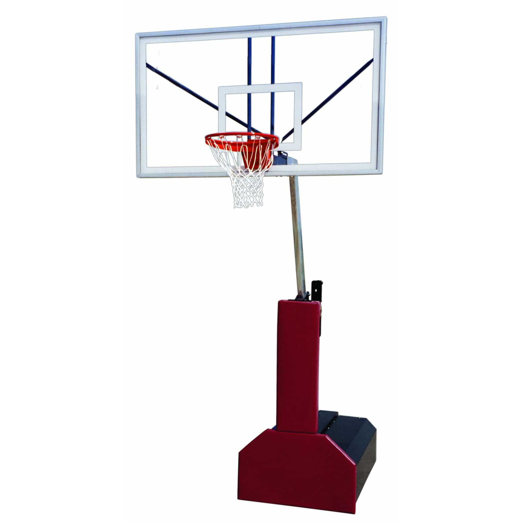 images First Team Thunder Arena Portable Basketball System With Official Glass Backboard - Image 1