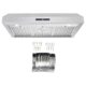 Cosmo 36'' Under Cabinet Range Hood with Digital Touch Controls, 3-Speed Fan, LED Lights and Permanent Filters in Stainless Steel UMC36