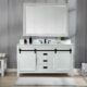 Altair Kinsley 60" Single Bathroom Vanity Set in White and Carrara White Marble Countertop with Mirror  536060S-WH-AW - Image 7