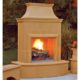 American Fyre Designs 16'' Radiused Bullnose Hearth Petite Cordova Outdoor Vented Fireplace  025-01-N-CB-LBC - Image 2