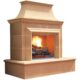 American Fyre Designs 16'' Rectangle Bullnose Reduced Cordova Outdoor Vented Fireplace 023-20-N-CB-LBC
