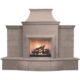 American Fyre Designs Grand Petite Cordova Outdoor Fireplace with Extended Bullnose Hearth 865-10-N-SM-LUC