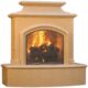 American Fyre Designs 16'' Radiused Bullnose Mariposa Outdoor Vent-Free Fireplace 173-01-N-CB-LUC