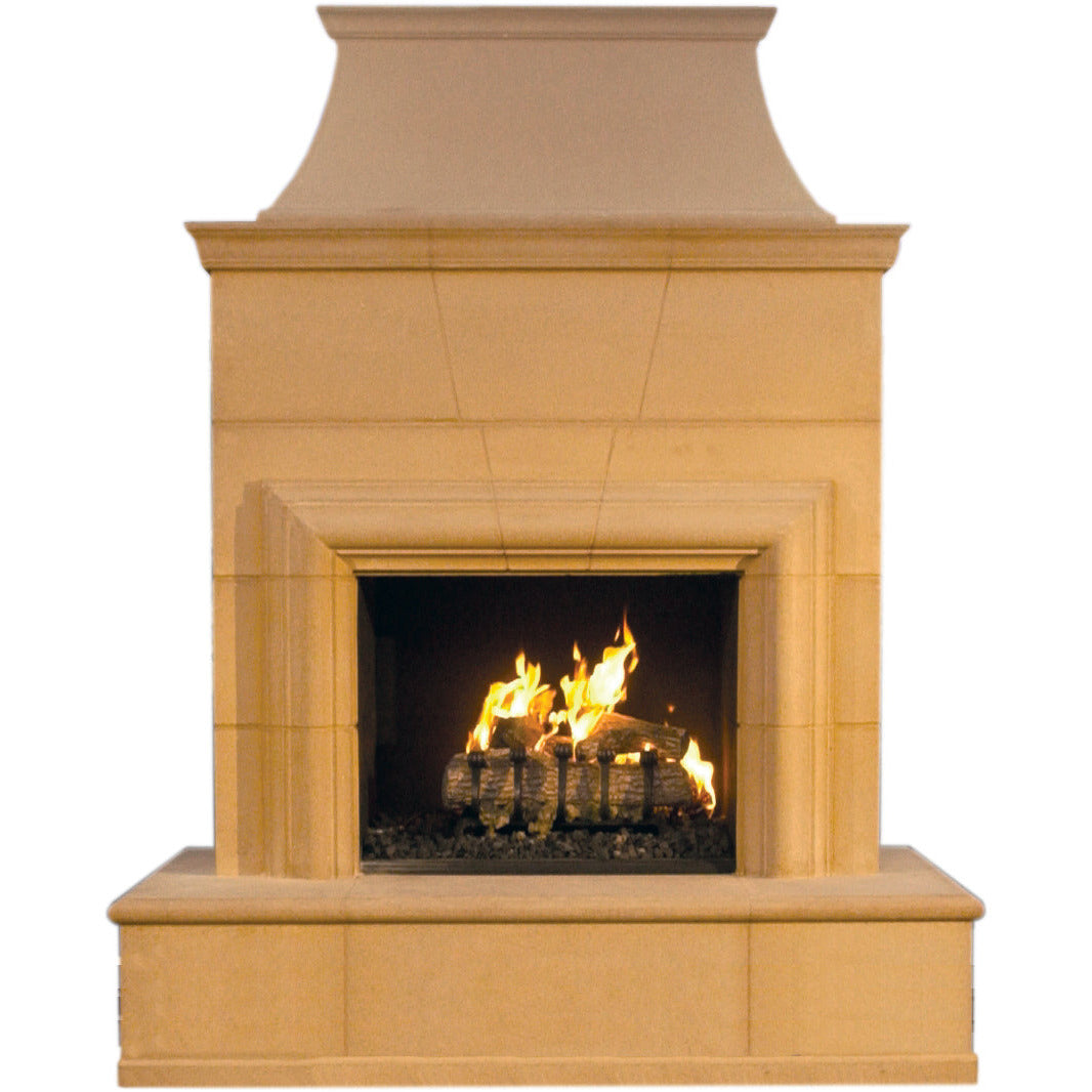 images American Fyre Designs 16'' Rectangle Bullnose Cordova Outdoor Vent-Free Fireplace 122-20-N-CB-LBC - Image 1