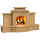 American Fyre Designs Grand Mariposa Outdoor Vent-Free Fireplace with Extended Bullnose Hearth 168-05-N-CB-LUC - Image 4