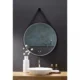 Ancerre 24” Sangle Led Mirror Black Framed Lighted Bathroom Vanity Mirror and Vegan leather Strap LEDM-SANGLE-24-B - Image 2