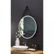 Ancerre 24” Sangle Led Mirror Black Framed Lighted Bathroom Vanity Mirror and Vegan leather Strap LEDM-SANGLE-24-B - Image 4
