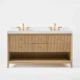 Ancerre 60” Momo Bathroom Vanity Oak Double Sinks VTS-Momo-60-Oak-WQZ - Image 2