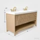Ancerre 60” Momo Bathroom Vanity Oak Double Sinks VTS-Momo-60-Oak-WQZ - Image 3