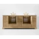 Ancerre 84” Audrey Bathroom Vanity Oak Double Sink Cabinet Set VTS-Audrey-84-Oak-WQZ - Image 6