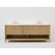 Ancerre 84” Momo Bathroom Vanity Oak Double Sinks VTS-Momo-84-Oak-WQZ - Image 2