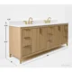Ancerre 84” Turlington Bathroom Vanity Oak Double Sinks VTS-Turlington-84-Oak-WQZ - Image 3