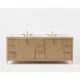 Ancerre 84” Turlington Bathroom Vanity Oak Double Sinks VTS-Turlington-84-Oak-WQZ - Image 2