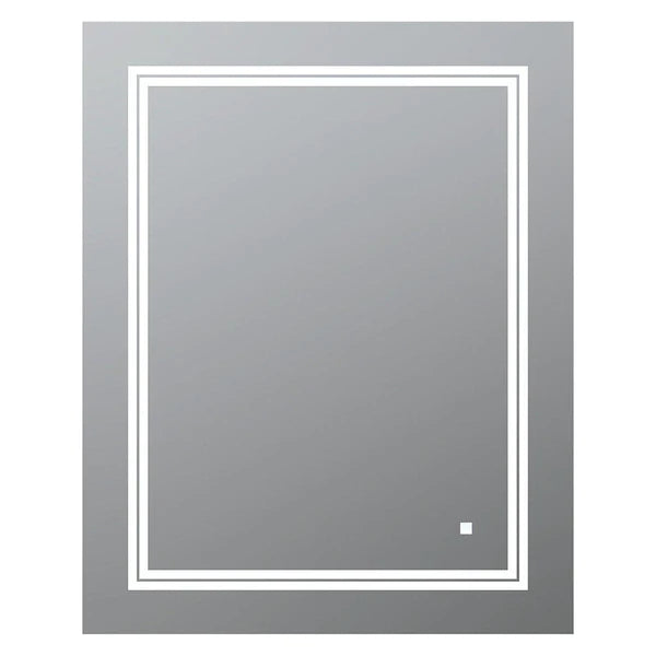 images Aquadom SOHO 24" X 30" Rectangular Ultra-Slim Frame LED Lighted Bathroom Mirror With Defogger - Image 1