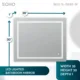 Aquadom SOHO 36'' × 30'' LED Lighted Bathroom Mirror - Image 12