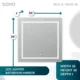 Aquadom SOHO 36'' × 36'' LED Lighted Bathroom Mirror - Image 12