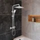 Aquadom ZEN 3-Function Thermostatic Shower System with 10″ Square Rainfall Head Chrome Finish