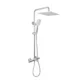 Aquadom ZEN 3-Function Thermostatic Shower System with 10″ Square Rainfall Head Chrome Finish - Image 7