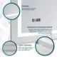 Aquadom Daytona 40'' × 36'' LED Lighted Bathroom Mirror - Image 14